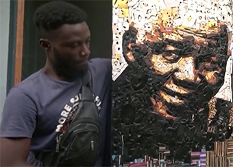 Afrika-Videotipp / ntv: Côte d’Ivoire - Werke mit politischer Botschaft - Künstler schafft Gemälde aus alten Flip-Flops