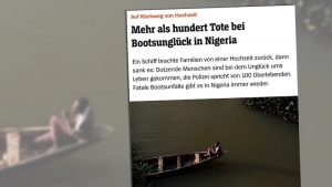 Übermedien: Boots-Unglück in Nigeria - Irgendwas-mit-Afrika-Fotos