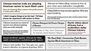 Rassismus gegen Schwarze in sozialen Medien Chinas bekämpfen und dringend gegen Hass im Netz vorgehen