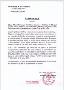 Lesetipp SRF.ch: Westafrika / Senegal - Oppositionsführer festgenommen – Partei aufgelöst