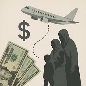 Palästinenser behaupten, 2.000 Dollar pro Sitz für Flug nach Südafrika bezahlt zu haben