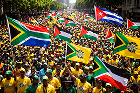 Südafrika: Tausende Demonstranten in Johannesburg zur Verteidigung der Souveränität des Landes